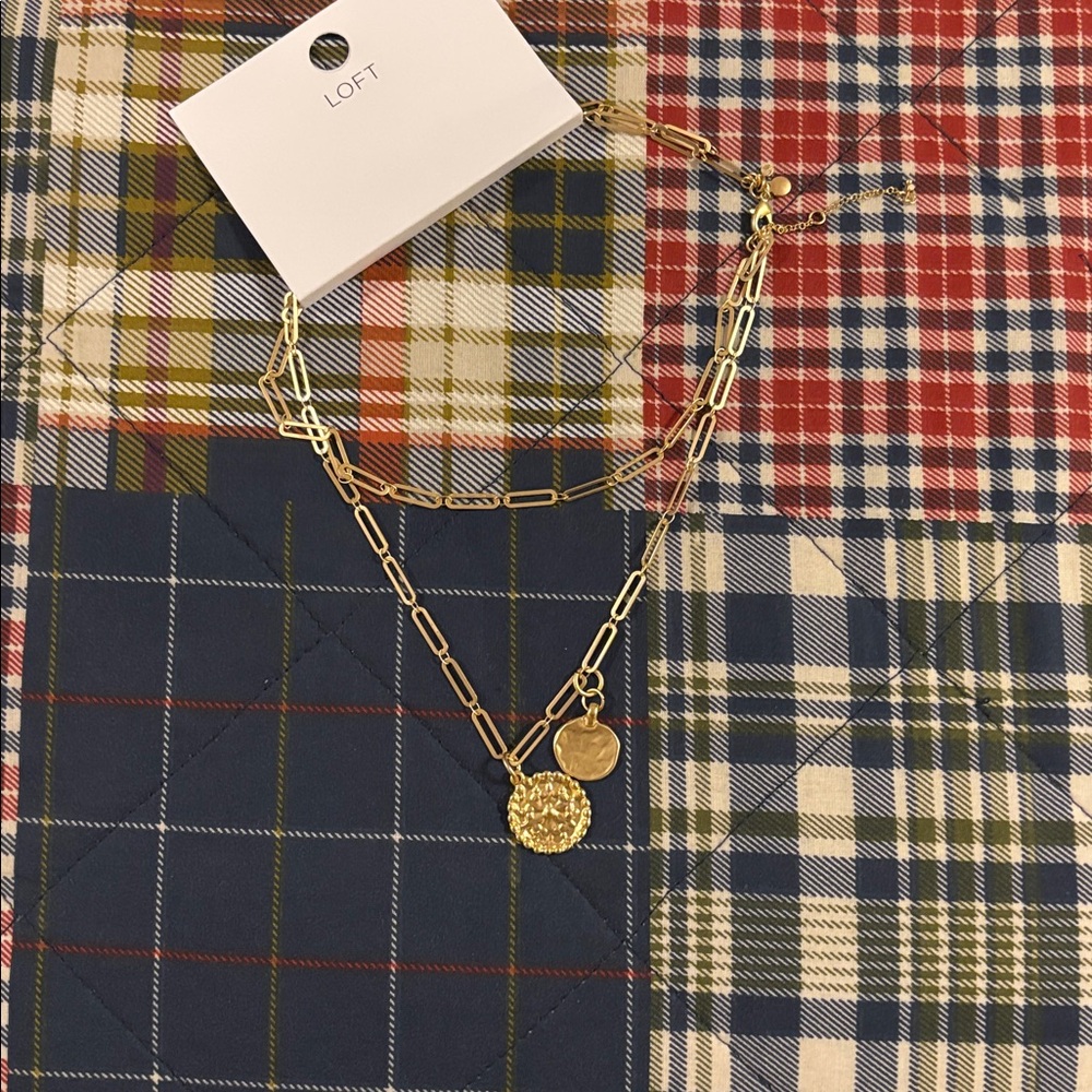 LOFT Gold Double Chain Necklace - Picture 4 of 8